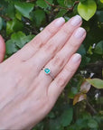 Women's inexpensive emerald ring