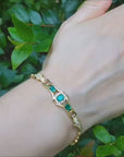Halo Emerald Bracelet