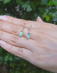 Emerald and diamond esrrings