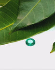 Oval cut Muzo Colombian emerald 