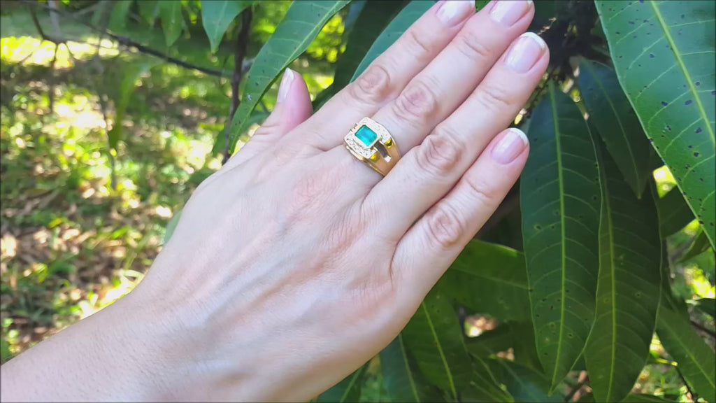 Men's emerald rings