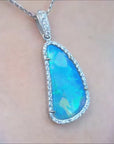 Genuine Australian opal necklace