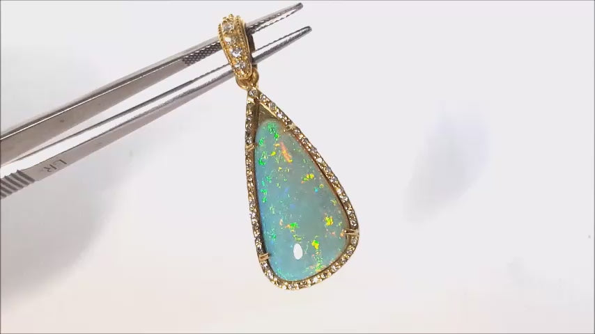 Opal pendant necklace