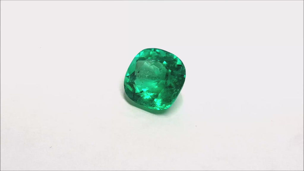 Natural loose emerald cushion cut