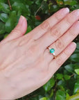 Natural colombian emerald ring GIA certified Muzo mine.