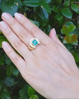 2.55 ct. Men's Horseshoe Emerald Ring 14K Gold