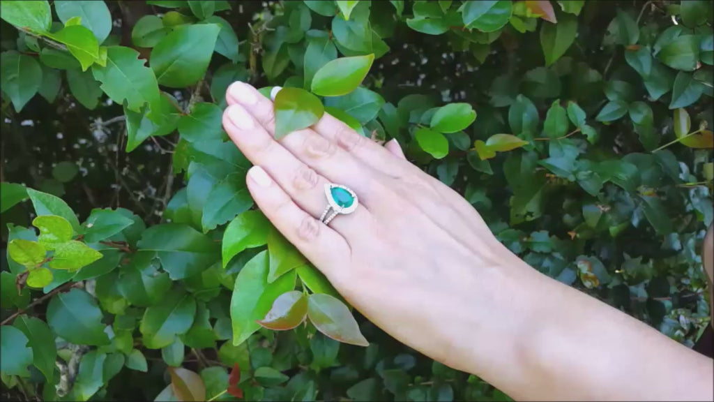 Anillo con esmeralda para dama