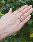 Natural Emerald and Accent Diamonds Ring