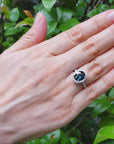 Women's blue sapphire ring