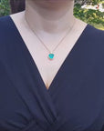 Heart Emerald Pendant Necklace 5.46 ct.