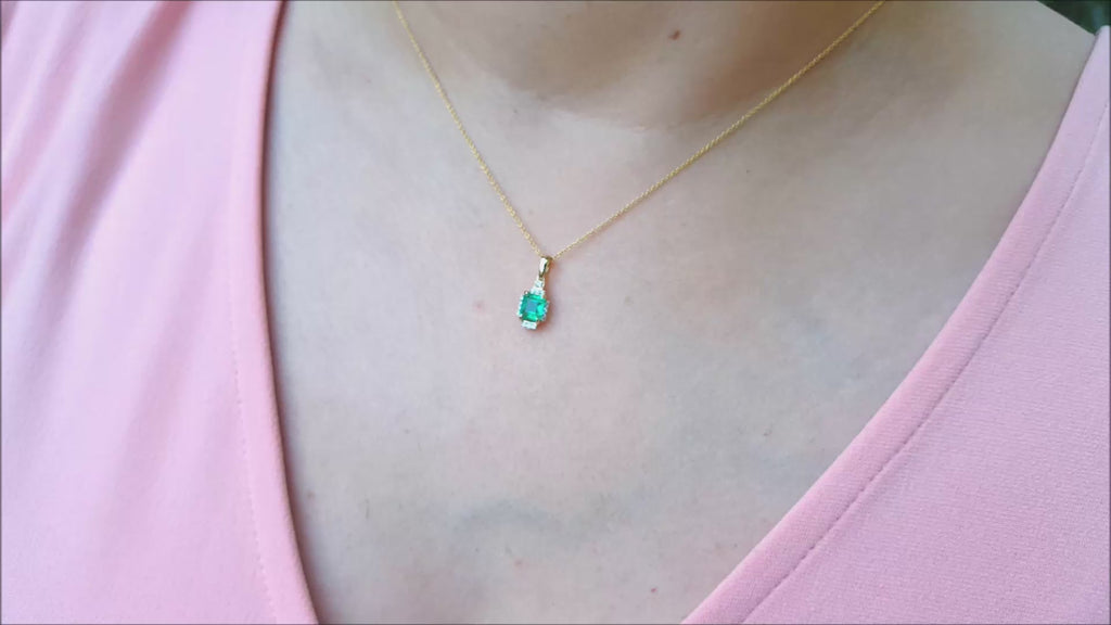 14k emerald necklace