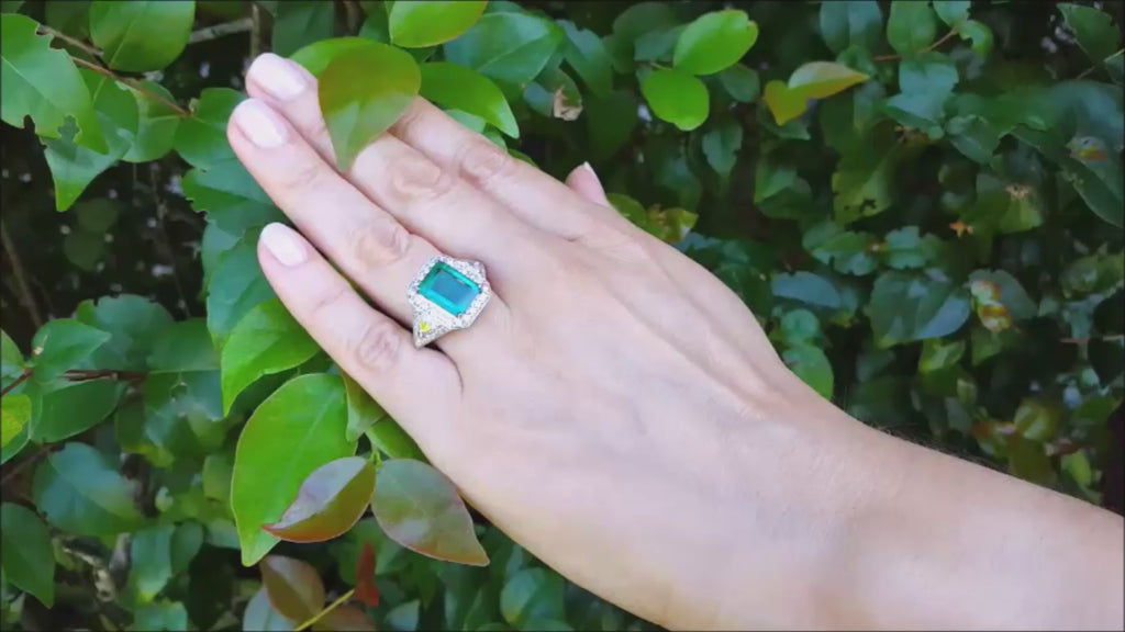 GIA certified Colombian emerald ring