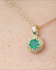 Real emerald necklace