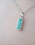 Natural emerald pendant