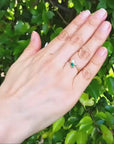 You and Me Emerald Diamond Ring Toi et Moi in 18K Gold