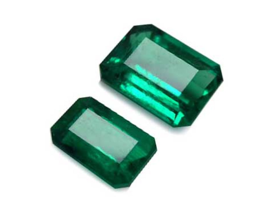 In this diagram showing two emeralds with the table and crown facets facing upwards, I explain how natural emeralds should be cut to achieve a decent quality.