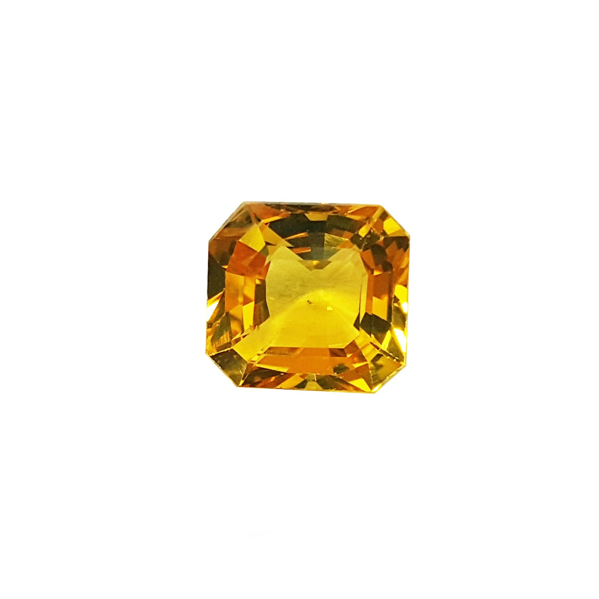 2.90 Carats Asscher cut Loose Yellow Sapphire Natural Gemstone