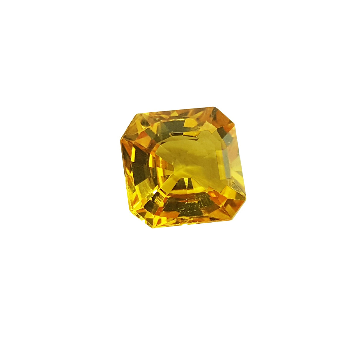 2.90 Carats Asscher cut Loose Yellow Sapphire Natural Gemstone