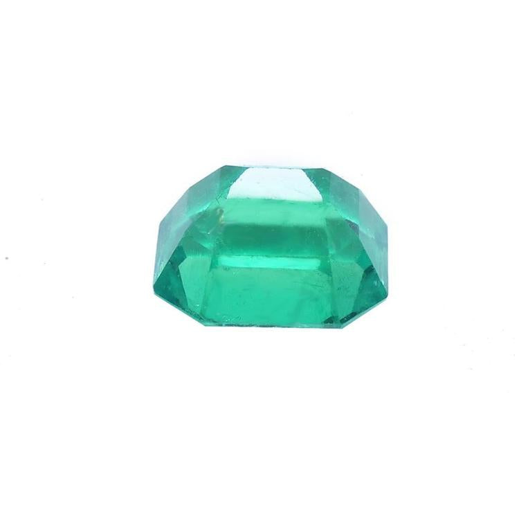 3.17 ct GIA certified natural loose Colombian emerald, medium-deep green, octagonal cut.