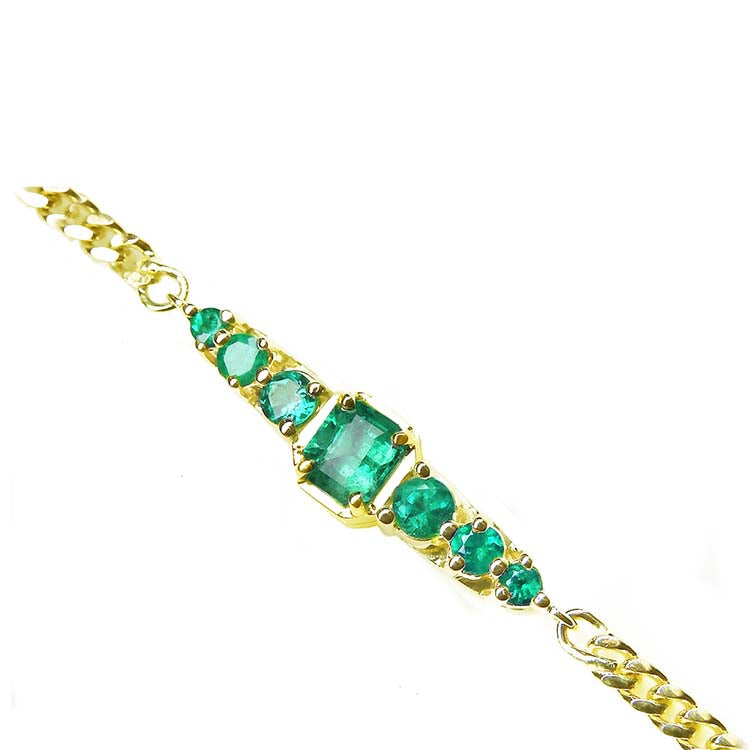 A stunning collection of emerald bracelets for women, featuring natural Colombian emeralds sourced from the renowned Muzo mines.