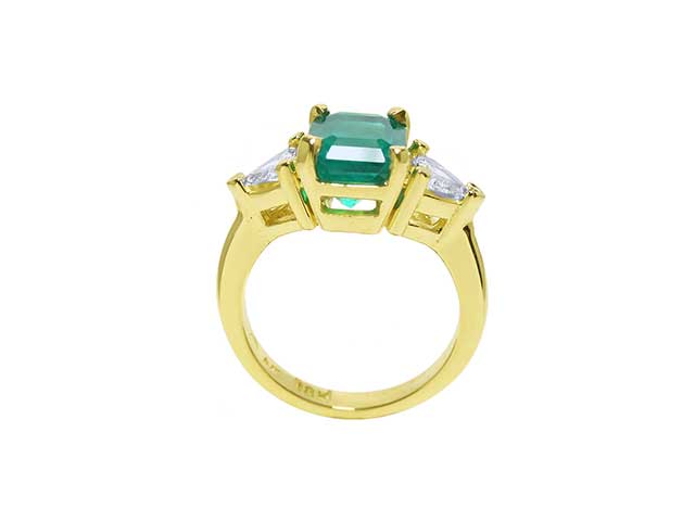Authentic Colombian emerald engagement rings