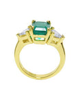Authentic Colombian emerald engagement rings